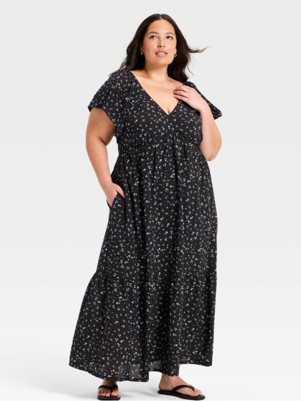 Universal Thread Black Floral Dress XXL